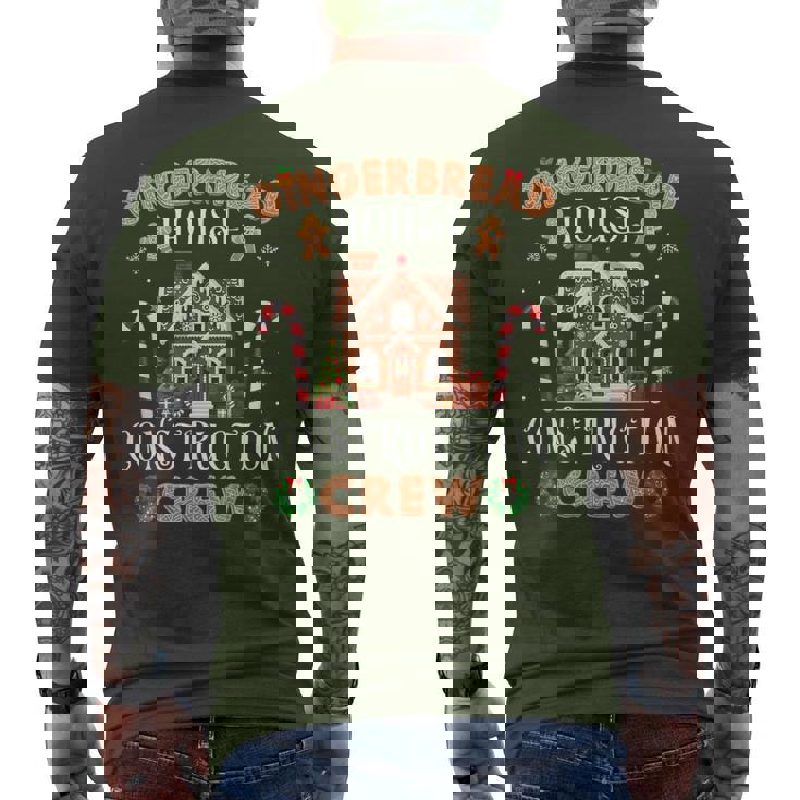 Gingerbread House Construction Crew Christmas Men's T-shirt Back Print