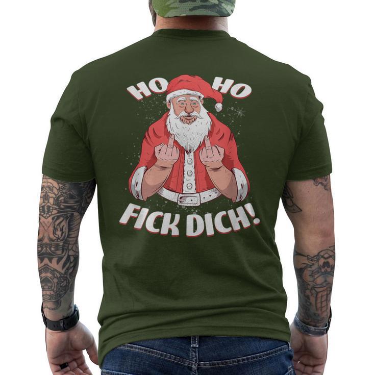 Ho Ho Fick Dich Christmas I Anti Christmas T-Shirt mit Rückendruck