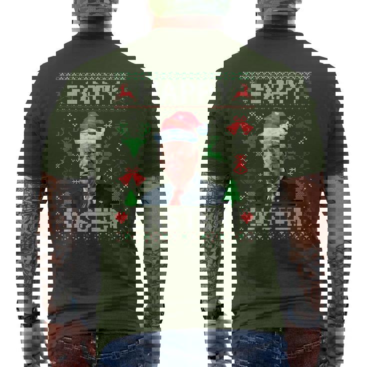 Joe Biden Ugly Christmas Sweater Biden Christmas Sweater Men's T-shirt Back Print