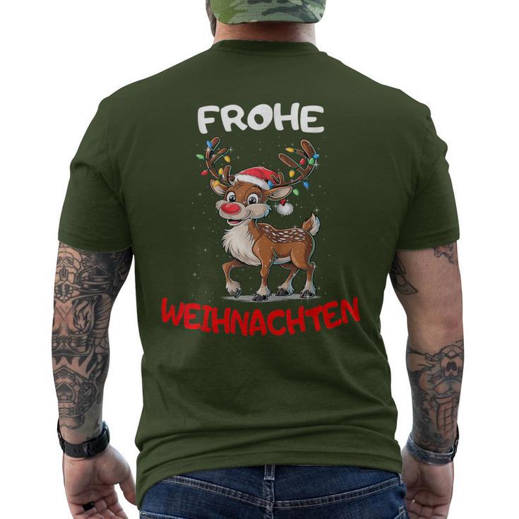 Lustige Rentier Frohe Christmas T-Shirt mit Rückendruck