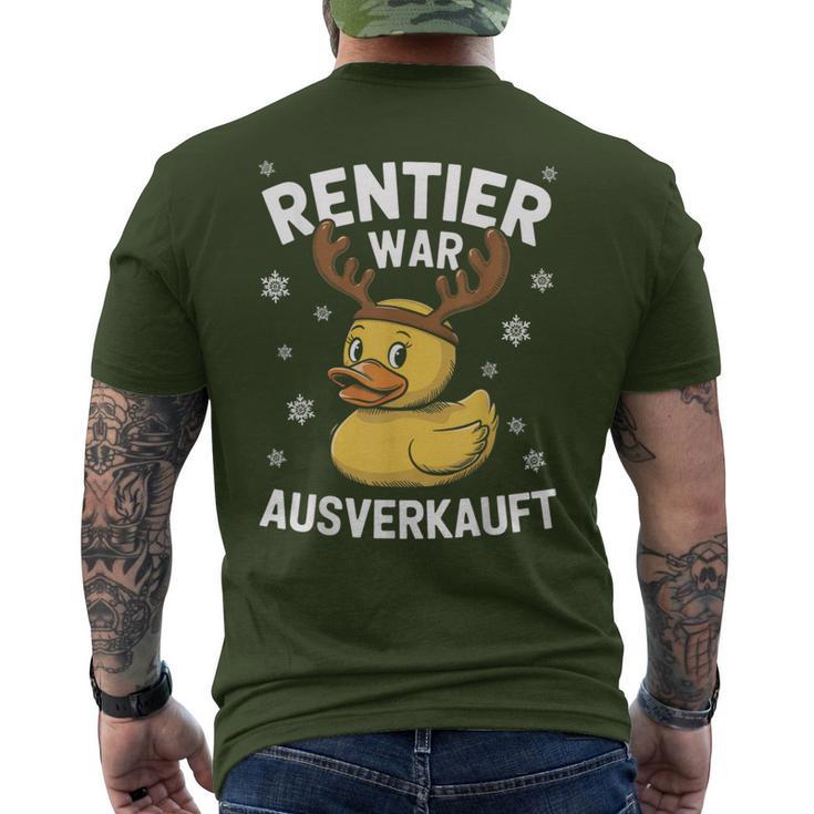 Reindeer Was Out Sold Christmas Elk Slogan T-Shirt mit Rückendruck