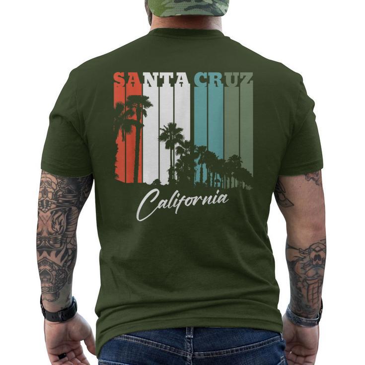 Santa Cruz Ca Retro Palm Tree T-Shirt mit Rückendruck