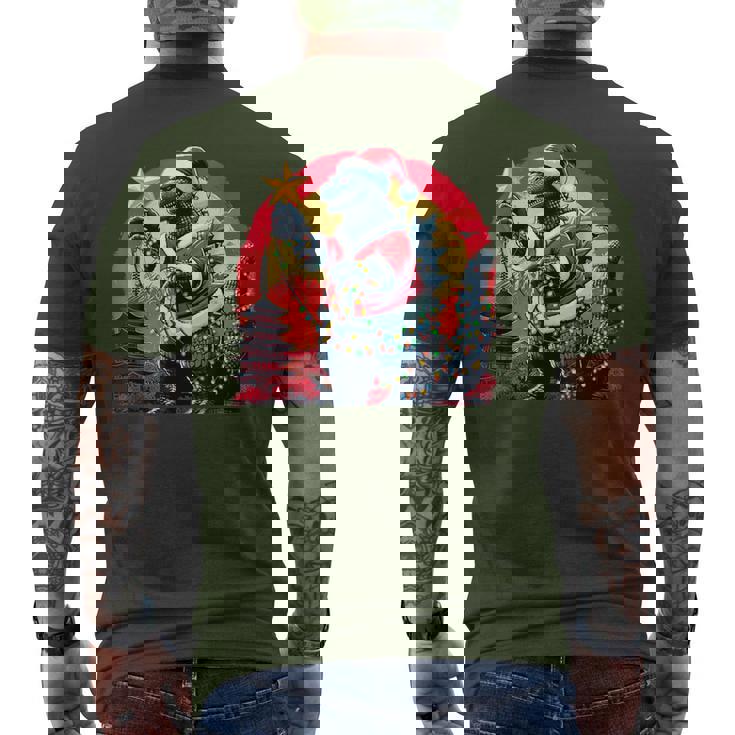 Santazilla Japanese Monster Kaiju Dinosaur Christmas Men's T-shirt Back Print