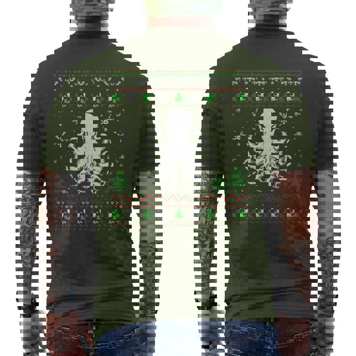 Ugly Christmas Sweater For Octopus Lovers Ugly Men's T-shirt Back Print