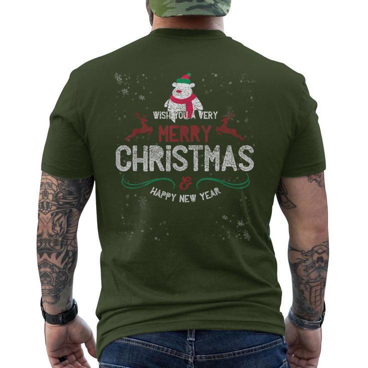 Weihnachtskostüm Merry Christmas & Happy New Year T-Shirt mit Rückendruck