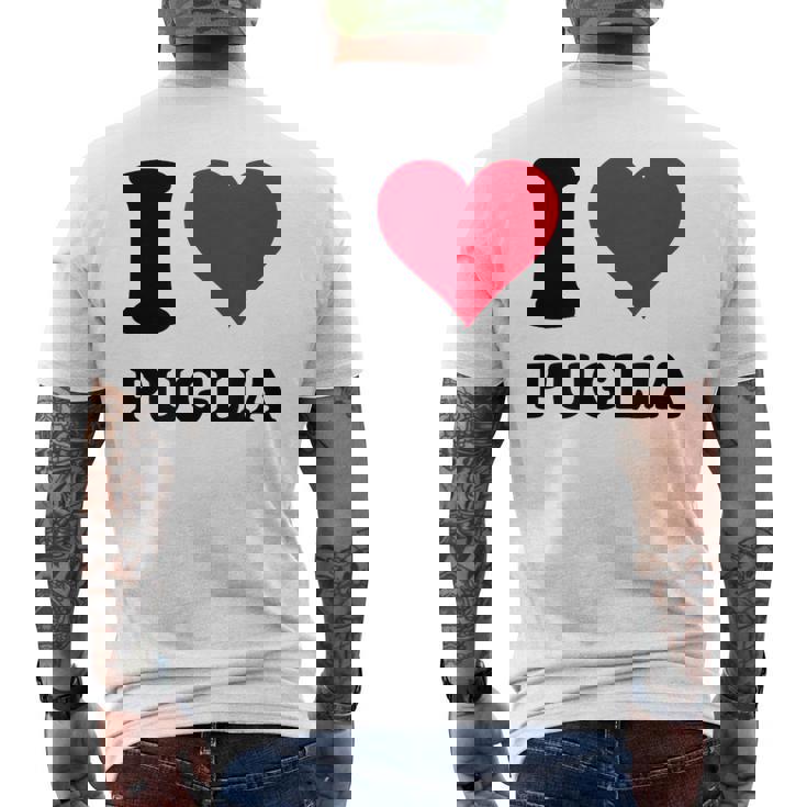 Amo Puglia T-shirt da uomo con stampa posteriore