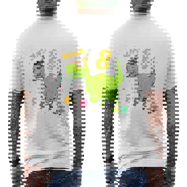 Bambino Ho 8 Anni Ragazzi 8°Compleanno Dinosauro Di 8 Compleanno T-shirt da uomo con stampa posteriore