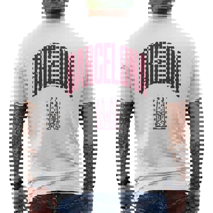 Barcelona Ciudad Estilo Retro Clásico De Los 90 Camiseta Hombre Estampado Espalda