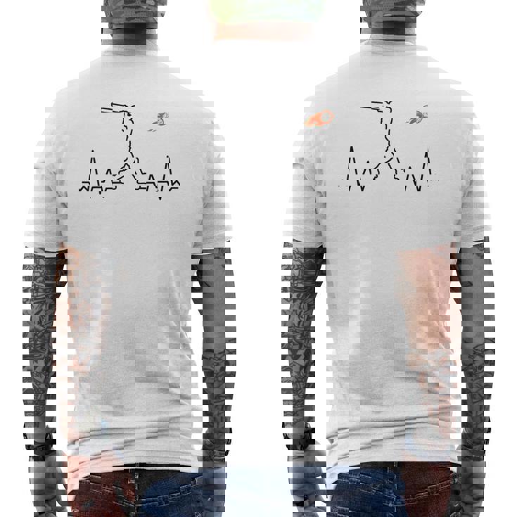 Baseball Pallone Da Baseball Softball Cardiogram Baseball T-shirt da uomo con stampa posteriore