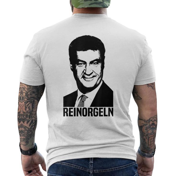 Bayern Reinorgeln Markus Söder Bayer Bayerisch Folksfest Blue S T-Shirt mit Rückendruck