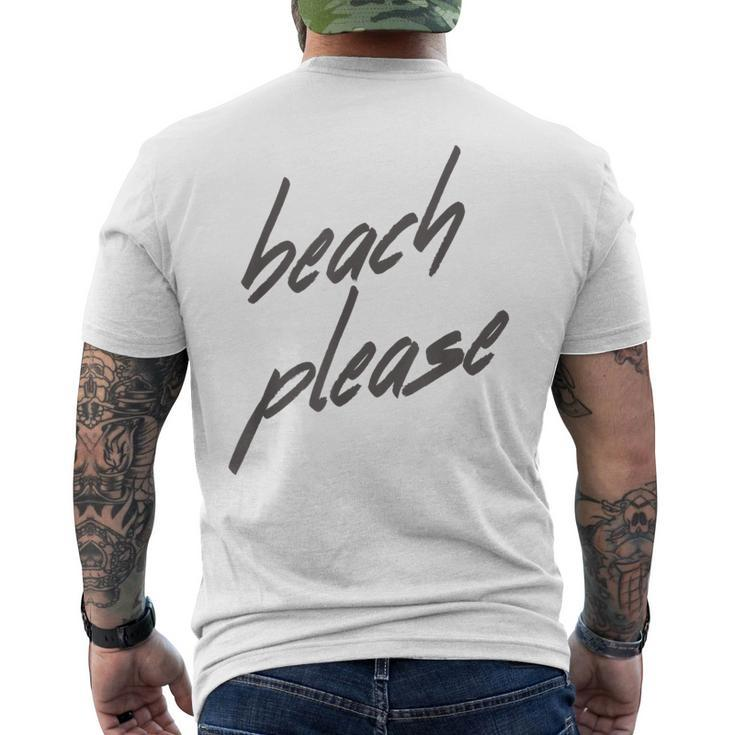 Beach Please Cute Summer Vacation Holiday Men's T-shirt Back Print