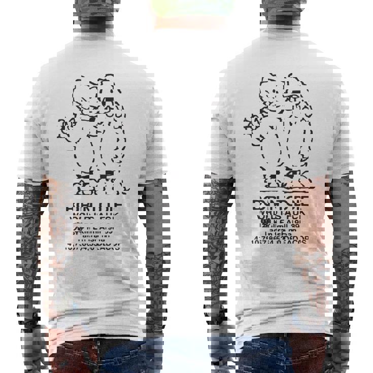 Born To Die World È Un F-Ck Killem All Meme T-shirt da uomo con stampa posteriore