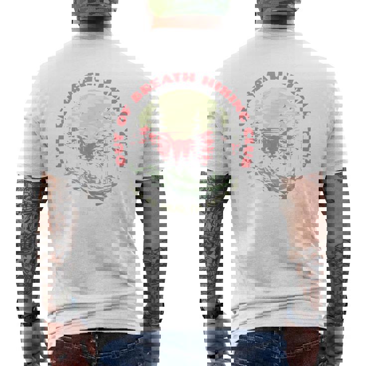 Out Of Breath Hiking Club Slow Hiker Nature Men's T-shirt Back Print