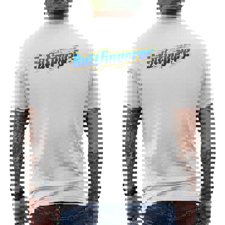 Buttfingerer Meme Hilarious Buttfingerer Nuts Bar Men's Back Print T-Shirt