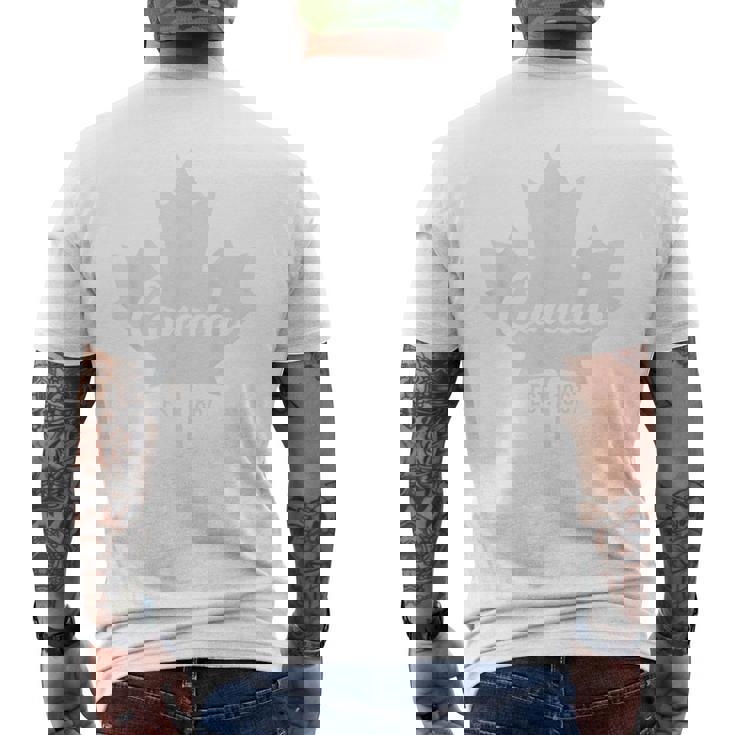 Canada Maple Leaf T-Shirt - Canada Est. 1867 Vintage Script Canada Maple Leaf T-Shirt - Canada Est. 1867 Vintage Script