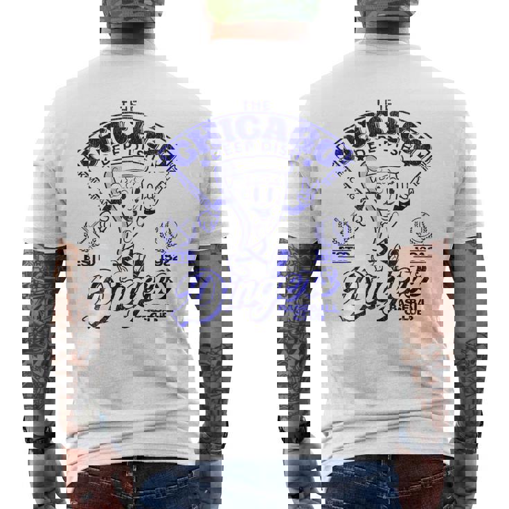 Chicago Deep Dish Dingers Minor League Retro Baseball Team Men's T-shirt Back Print
