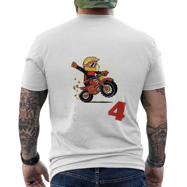 Children's 4Th Birthday Aus Dem Weg Ich Bin Schon 4 Jahre Motorcycle T-Shirt mit Rückendruck