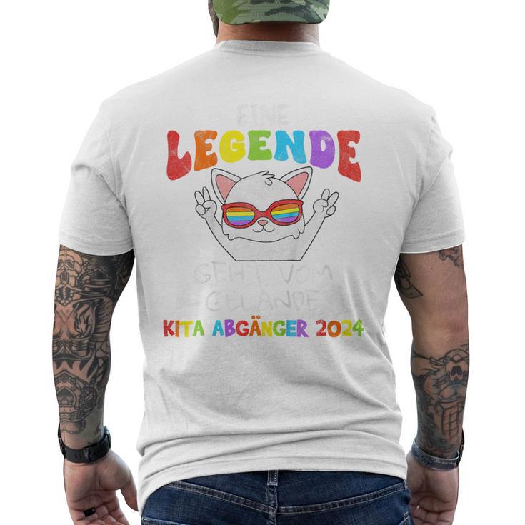 Children's Eine Legendeerlässt Das Gelände Kita Abgänger 2024 Cat T-Shirt mit Rückendruck