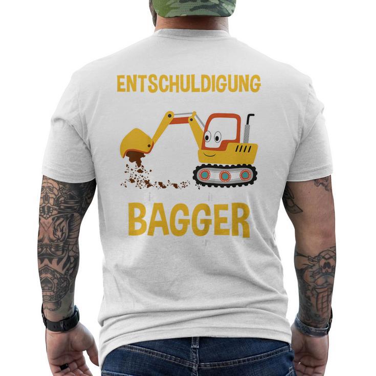 Children's Excuse Das Ich Zu Spät Bin Digger Driver Boy Digger 80 T-Shirt mit Rückendruck