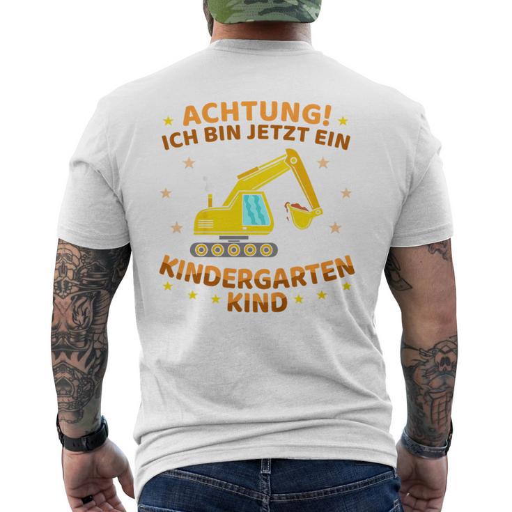 Children's Ich Bin Jetzt Ein Kindergartenkind Excavator Kindergarten Start T-Shirt mit Rückendruck