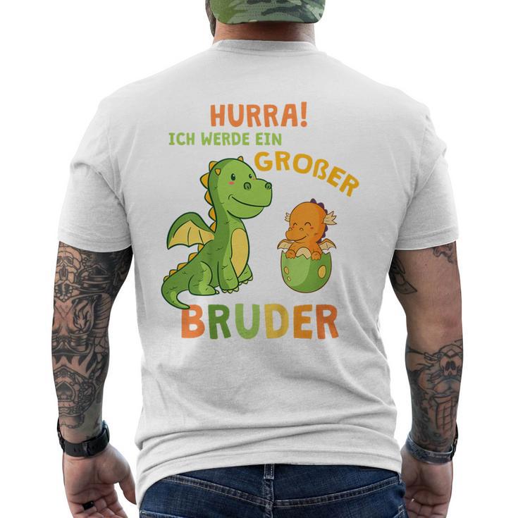 Children's Ich Werde Ein Großer Bruder Dinosaur Dino Bru T-Shirt mit Rückendruck