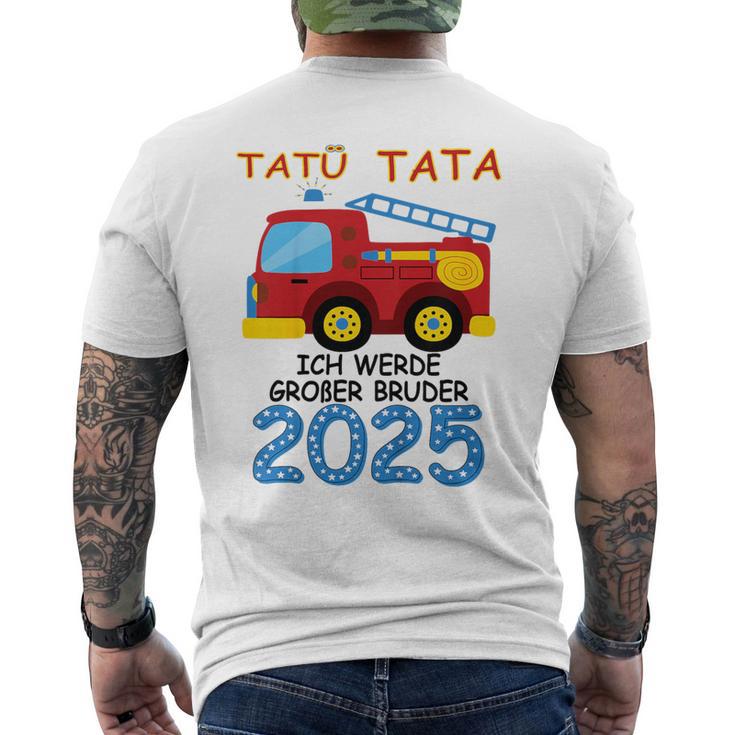 Children's Ich Werde Großer Bruder 2025 Gray T-Shirt mit Rückendruck