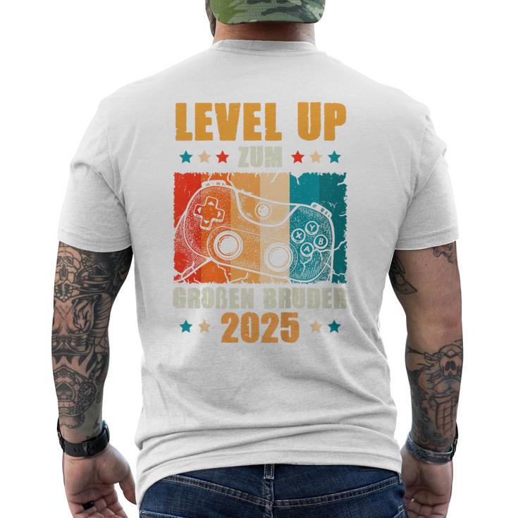 Children's Level Up Zum Großen Bruder 2025 T-Shirt mit Rückendruck