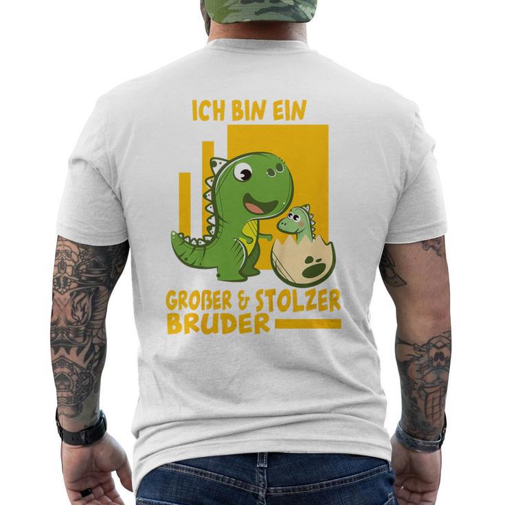 Children's T-Rex Trex Ich Bin Ein Große Und Stolzer Bruder T-Shirt mit Rückendruck