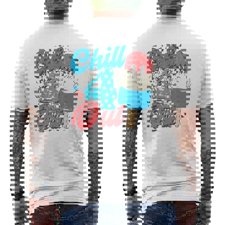 Chill The Fourth Out Popsicle 4Th Of July Boys Men Men's T-shirt Back Print