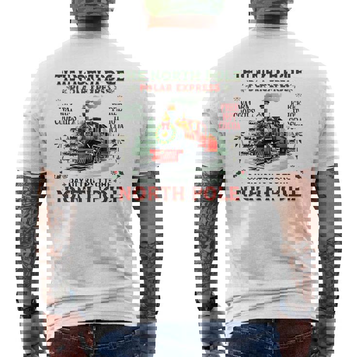 Christmas The North Pole Polar Express The North Pole Xmas Men's Back Print T-Shirt