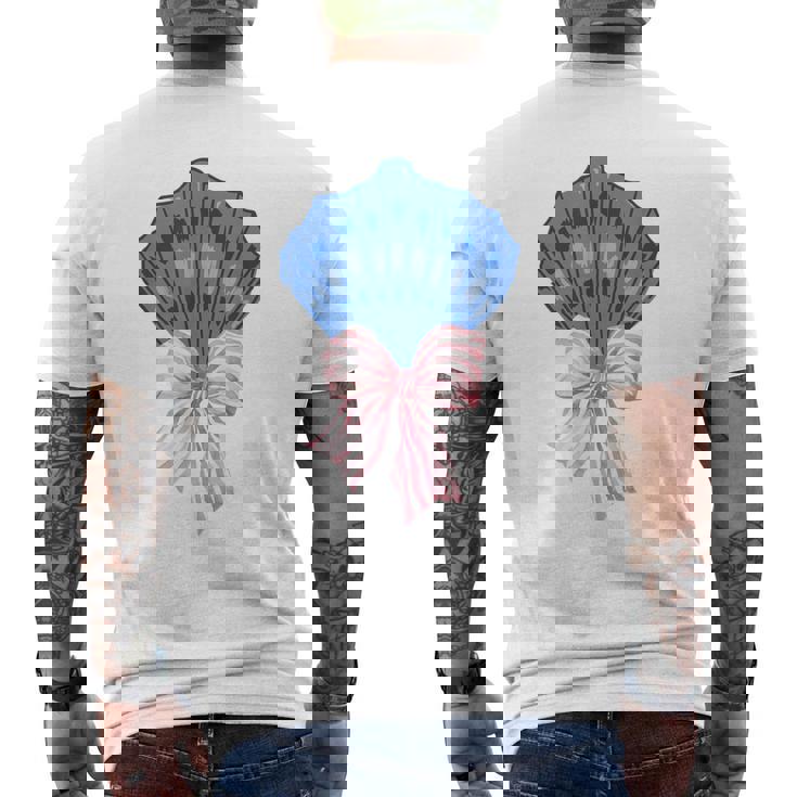 Coastal Coquette Decor Coastal Granddaughter Coquette Bows Men's T-shirt Back Print