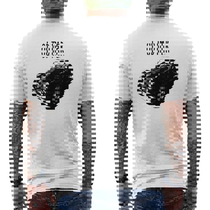 Coche Antiguo Británico Morgaen – Plus 4 O Plus 8 Camiseta Hombre Estampado Espalda