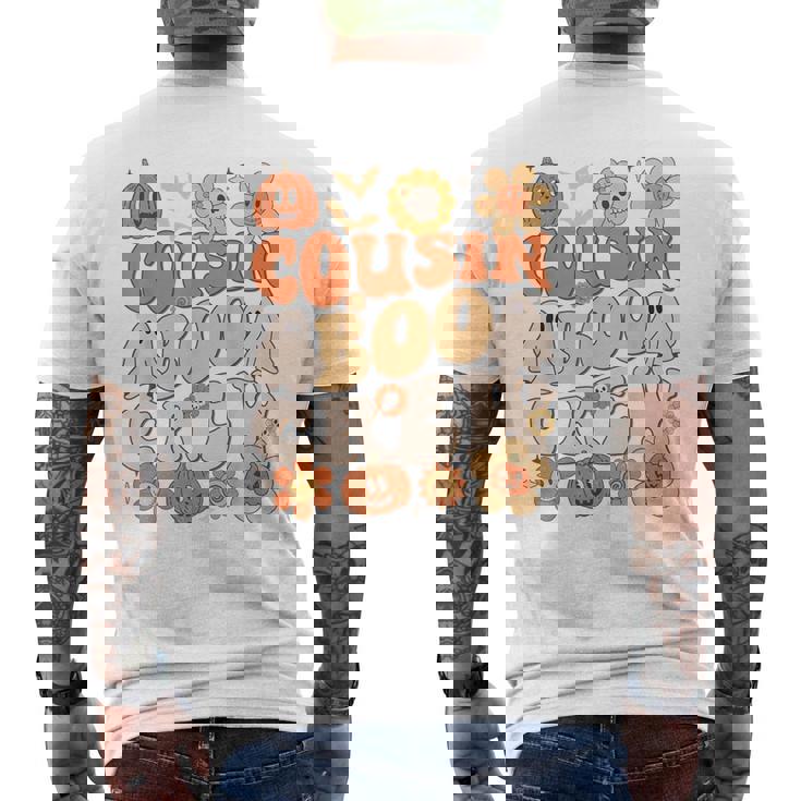 Cousin Boo Crew Halloween Retro Matching Family Costume Men's T-shirt Back Print