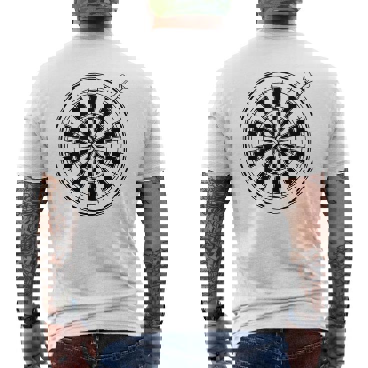 Disegno Delle Freccette Sport Indoor T-shirt da uomo con stampa posteriore