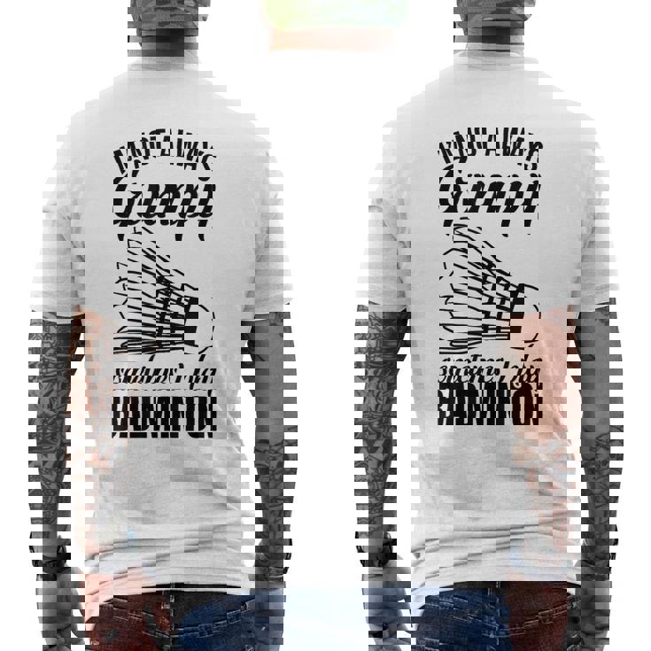 Divertente Racchetta Sport Badminton Scherzo T-shirt da uomo con stampa posteriore