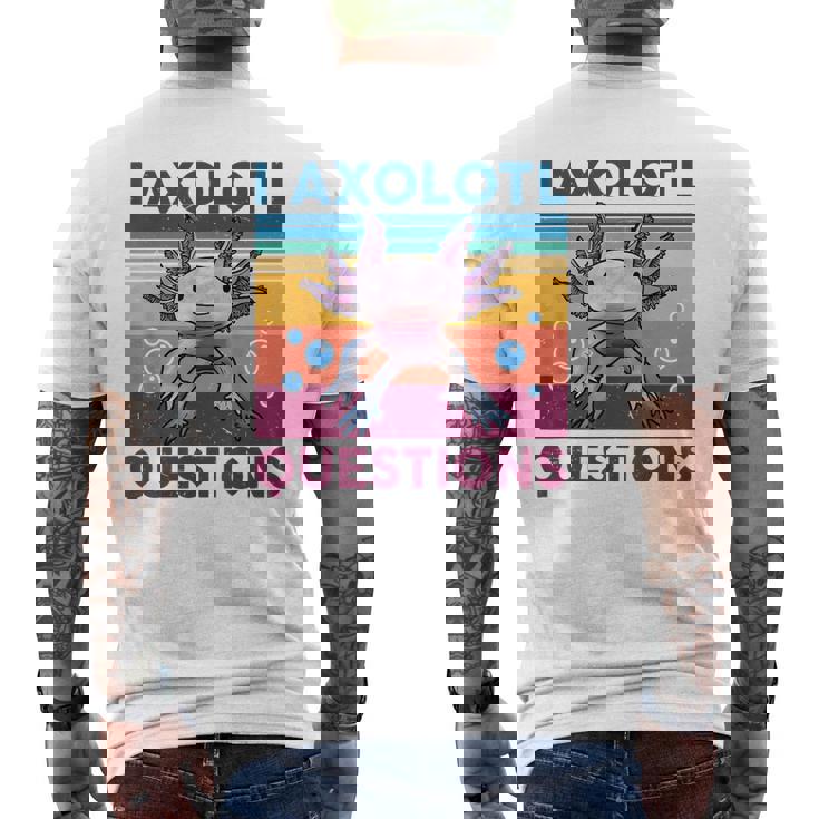 Divertida Pregunta Sobre Axolotl Retrointage Amantes De Axolotl Para Niños Camiseta Hombre Estampado Espalda