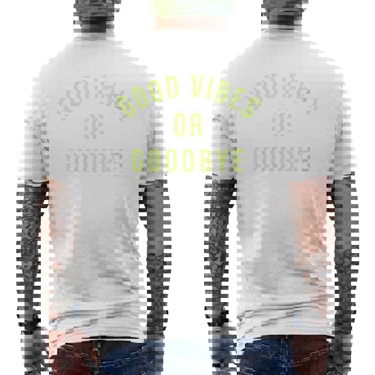 Donna Goodibes Or Goodbye Text Con Collo A T-shirt da uomo con stampa posteriore