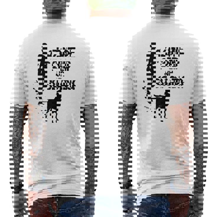 Donna Proprietario Amante Di Cani 4 Zampe 2 Piedi Una Squadra T-shirt da uomo con stampa posteriore