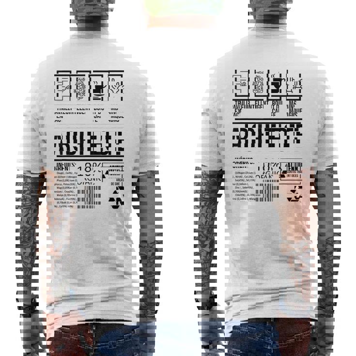 Drôle Darchitecture Humour Architecte T-shirt imprimé au dos