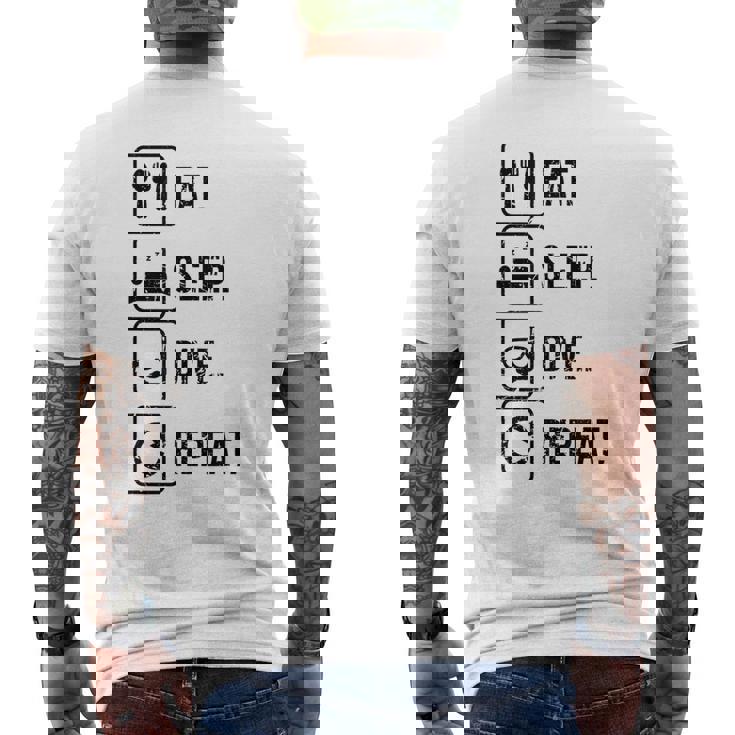 Eat Sleep Dive Repeat Diving Diver Scuba Diving Men's T-shirt Back Print