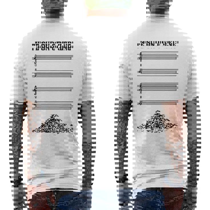 El Sonido Del Silencio Divertido Regalo Musical Camiseta Hombre Estampado Espalda