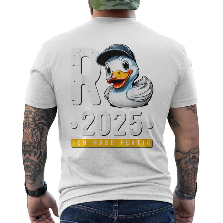 Endlich Rente Ente Ich Habe Fertig Rente 2025 Red T-Shirt mit Rückendruck