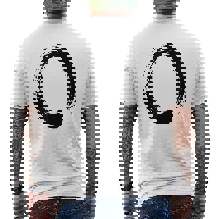 Enso Zen Cerchio Simbolo Buddismo Buddha Meditazione T-shirt da uomo con stampa posteriore