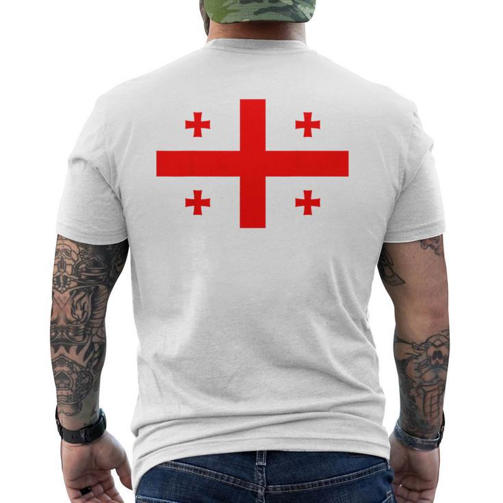 Flag Of Georgia T-Shirt mit Rückendruck