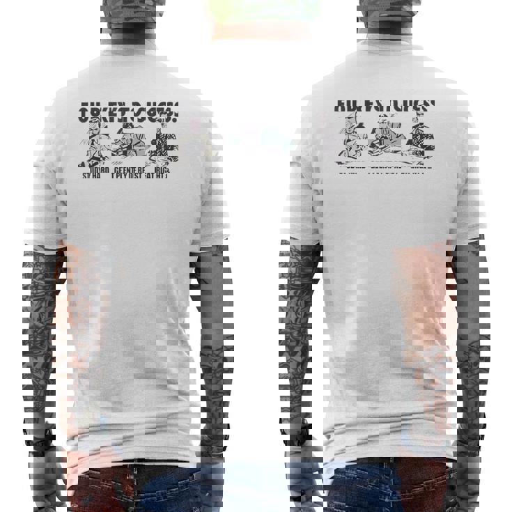 Four Keys To Success Da Uomo E Donna T-shirt da uomo con stampa posteriore