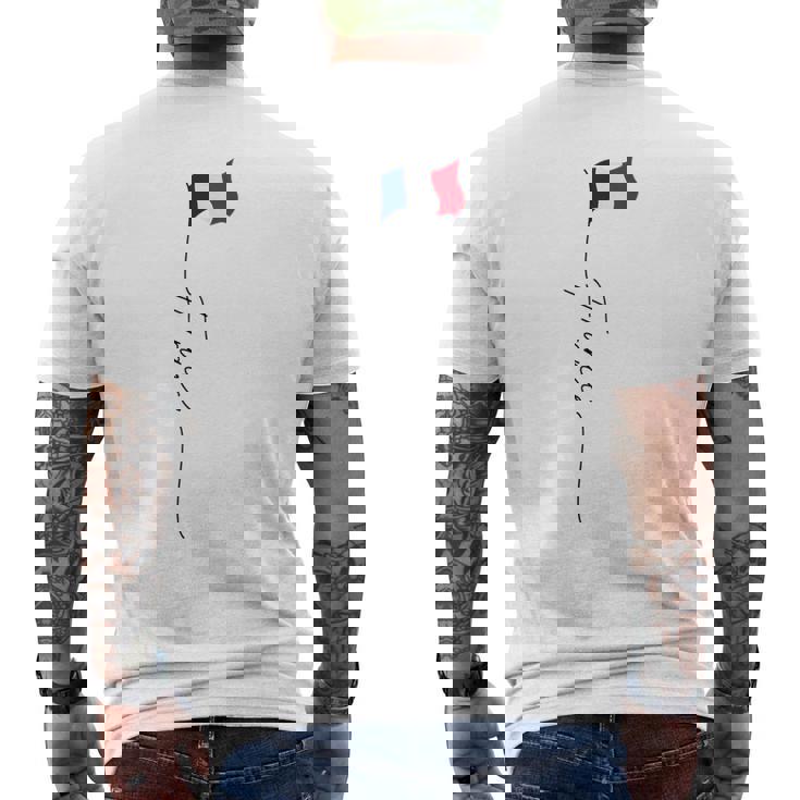 France Mât De Drapeau Français Franceintage T-shirt imprimé au dos