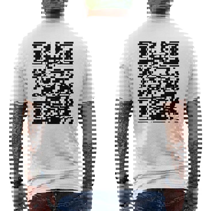Fuck-Off Qr Code Men's T-shirt Back Print - Monsterry