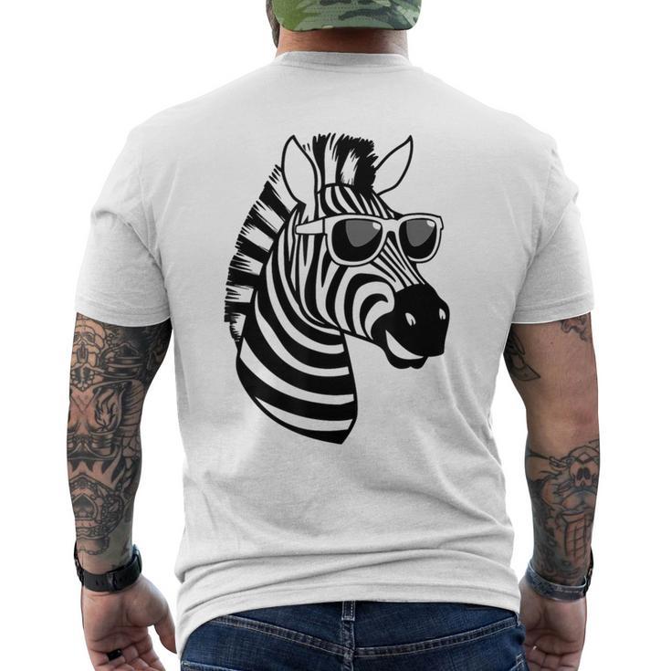 Zebra With Sunglasses T-Shirt mit Rückendruck