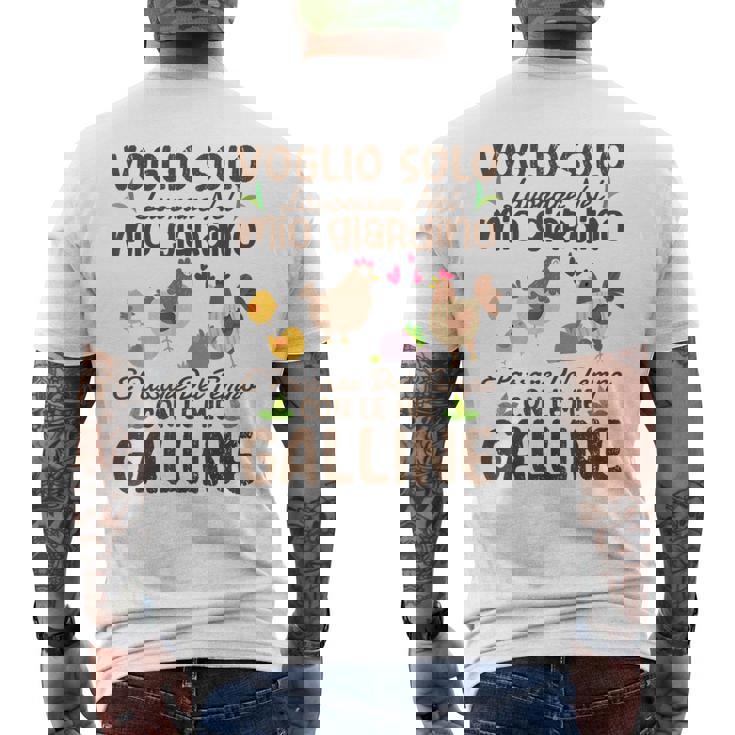 Giardino E Galline Regalo Divertimento Per Contadino T-shirt da uomo con stampa posteriore