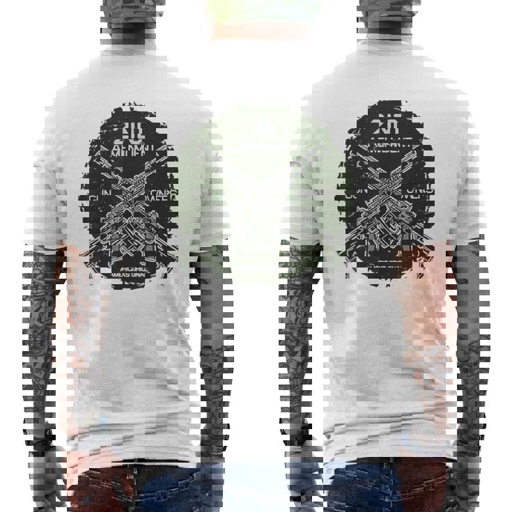 Gop 2Ème Amendement Supporter Deux Fusils Ar Croisés T-shirt imprimé au dos
